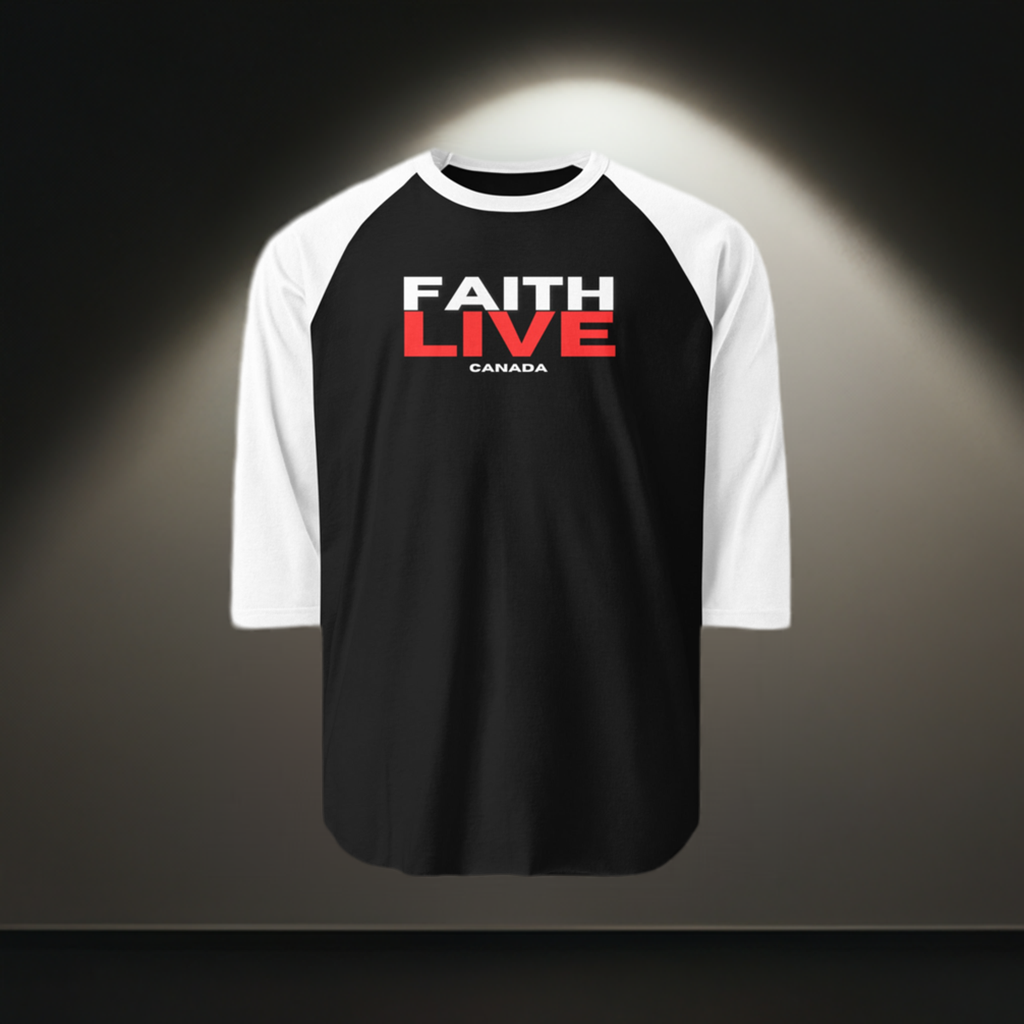 Faith Live 3/4 sleeve raglan shirt