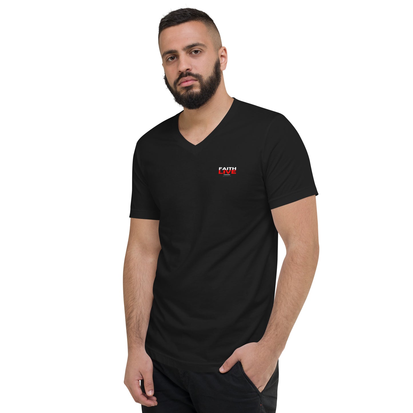 Faith Live Unisex Short Sleeve V-Neck T-Shirt