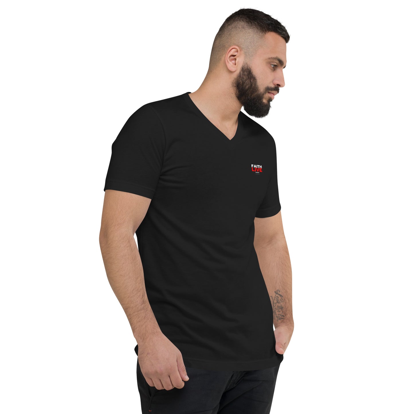 Faith Live Unisex Short Sleeve V-Neck T-Shirt